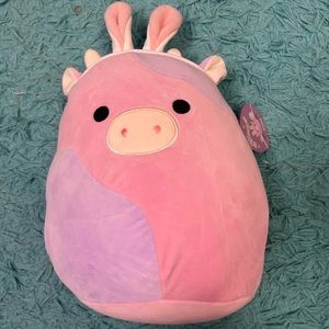 💛Squishmallow Patty the Cow with Bunny Ears Easter 11” NWT